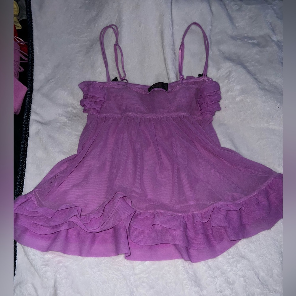 La SENZA Purple Ruffled Chemise - Picture 3 of 3